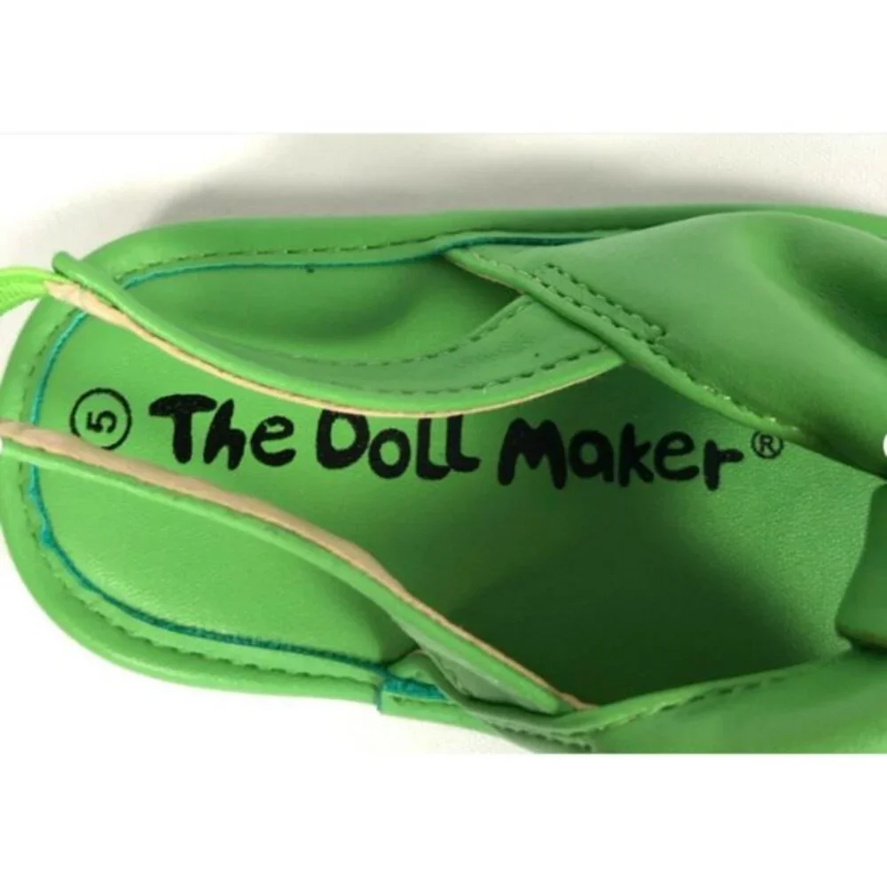 Toddler Girl Sandals Size 5‎ Lot 2 Bow Faux Leather NWOT Red Green